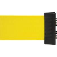 Magnetic Tape Cassette for Build-Your-Own Crowd Control Barrier, 7', Yellow Tape Trail Hammer and Bolt