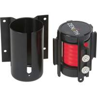 Barri&egrave;re &agrave; fixation murale avec ruban magn&eacute;tique, Acier, Fixation par vis, 7', Ruban Rouge Trail Hammer and Bolt