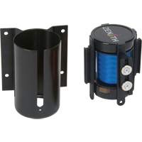 Barri&egrave;re &agrave; fixation murale avec ruban magn&eacute;tique, Acier, Fixation par vis, 7', Ruban Bleu Trail Hammer and Bolt