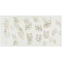 Peel-Away Cleanroom Mats & Frame Kit, 1.57 mils Thick, 18" W, 3' L x White Trail Hammer and Bolt