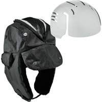 Chapeau de trappeur avec fermeture &agrave; glissi&egrave;re et casque antichoc &agrave; ins&eacute;rer N-Ferno, Doublure en Polyur&eacute;thane/Satin, Moyen/Petit, Noir Trail Hammer and Bolt