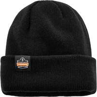 N-Ferno&reg; Zippered Rib Knit Beanie Hat, One Size, Black Trail Hammer and Bolt