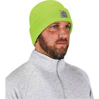 N-Ferno&reg; Rib Knit Beanie Hat, One Size, High-Visibility Lime Green Trail Hammer and Bolt