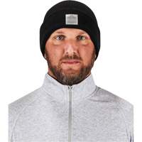 N-Ferno&reg; Rib Knit Beanie Hat, One Size, Black Trail Hammer and Bolt