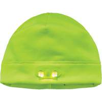 N-Ferno&reg; Skull Cap Beanie Hat with LED Lights, One Size, High-Visibility Lime Green Trail Hammer and Bolt