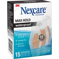 Pansements imperm&eacute;ables &agrave; tenue maximale Nexcare, Assorti, Plastique, St&eacute;rile Trail Hammer and Bolt