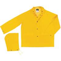 Imperm&eacute;able de s&eacute;rie classique avec capuchon amovible, Polyester/PVC, Grand, Jaune Trail Hammer and Bolt