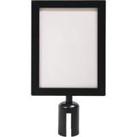 Sign Frame for Crowd Control Post, Black Trail Hammer and Bolt