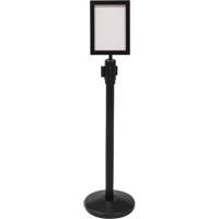 Sign Frame for Crowd Control Post, Black Trail Hammer and Bolt