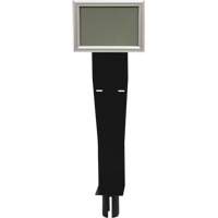 Sign & Dispenser Holder for Crowd Control Post, Black Trail Hammer and Bolt