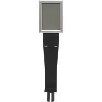 Sign & Dispenser Holder for Crowd Control Post, Black Trail Hammer and Bolt