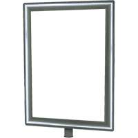 Heavy-Duty Vertical Sign Holder for Classic Posts, Polished Chrome Trail Hammer and Bolt