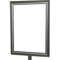 Heavy-Duty Vertical Sign Holder for Classic Posts, Satin Chrome Trail Hammer and Bolt
