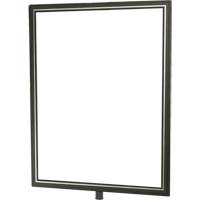 Heavy-Duty Vertical Sign Holder for Classic Posts, Satin Chrome Trail Hammer and Bolt
