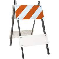 Barricade prismatique, Repliable, 24" lo x 45" h, Orange/Blanc Trail Hammer and Bolt