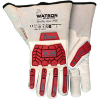 Gants en cuir de ch&egrave;vre Van 9549TPR, Grand, Paume en Ch&egrave;vre, Poignet Manchette Trail Hammer and Bolt