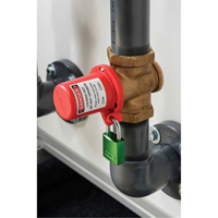 Drinking Fountain Safety Cover & Plug Valve Lockout, Valve/Water Tap Kit Trail Hammer and Bolt
