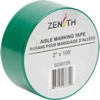 Aisle Marking Tape, 2" x 108', PVC, Green Trail Hammer and Bolt