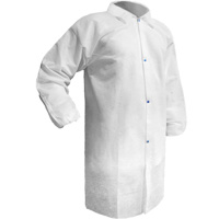 Care Lab Coat, Polypropylene, White, Small Trail Hammer and Bolt