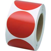 Marking Shapes, Circle, 3" L x 3" W, Red, Vinyl Trail Hammer and Bolt