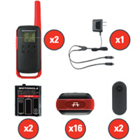 Radios bidirectionnelles Talkabout, Bande FRS, 22 canaux, Port&eacute;e 32 km Trail Hammer and Bolt