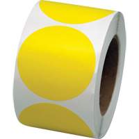 Coloured Marking Dots, Circle, 3" L x 3" W, Yellow, Vinyl Trail Hammer and Bolt