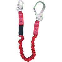 ShockSorb Internal Shock Lanyard, 6', Rebar Hook Center, Snap Hook Leg Ends, Polyester Trail Hammer and Bolt