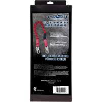 ShockSorb Internal Shock Lanyard, 6', Snap Hook Center, Snap Hook Leg Ends, Polyester Trail Hammer and Bolt