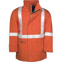 Westex UltraSoft&reg; AllOut Quilt Lined Winter Parka with Reflective Stripes, Small, High Visibility Orange, 46 cal/cm² Trail Hammer and Bolt