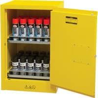 Flammable Aerosol Storage Cabinet, 12 gal., 1 Door, 23" W x 35" H x 18" D Trail Hammer and Bolt