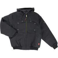 Hooded Duck Bomber Jacket, Men's, Small, Black Trail Hammer and Bolt