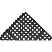 Tapis antifatigue &agrave; imbrication Cushion-Ease 550, &agrave; fentes, 3' x 3' x 3/4", Noir, Caoutchouc Trail Hammer and Bolt