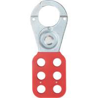 Safety Lockout Hasp, Red Trail Hammer and Bolt