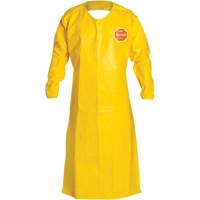 Tychem&reg; 2000 Extra-Long Long-Sleeved Apron, Polyethylene, 52" L x 28.5" W, Yellow Trail Hammer and Bolt