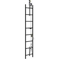 20' Lad-Saf Cable Vertical Safety System, Galvanized Steel Trail Hammer and Bolt