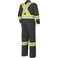7702BK FR-Tech&reg; 88/12 FR Arc Rated Coveralls, Size 36, Black, 9.7 cal/cm² Trail Hammer and Bolt