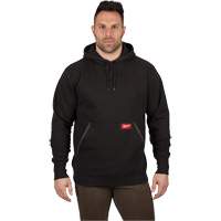Heavy-Duty Pullover Hoodie, Men's, Small, Black Trail Hammer and Bolt