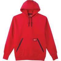 Heavy-Duty Pullover Hoodie, Men's, Small, Red Trail Hammer and Bolt