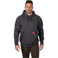 Heavy-Duty Pullover Hoodie, Men's, Small, Grey Trail Hammer and Bolt