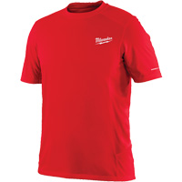 Workskin Short Sleeve Shirt, Men's, Small, Red Trail Hammer and Bolt