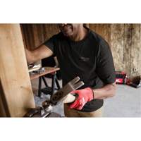 Hybrid Work Tee Shirt, Men's, Small, Black Trail Hammer and Bolt