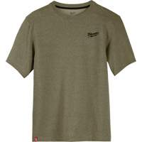 Hybrid Work Tee Shirt, Men's, Small, Green Trail Hammer and Bolt