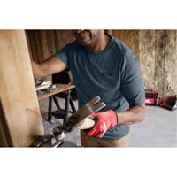 Hybrid Work Tee Shirt, Men's, Small, Blue Trail Hammer and Bolt