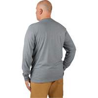 Hybrid Work Tee Shirt, Men's, Small, Grey Trail Hammer and Bolt