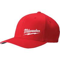 Flexfit&reg; Fitted Hat, Red, Poly-Cotton Trail Hammer and Bolt