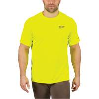Workskin Lightweight High Visibility Shirt, Men's, Small, Yellow Trail Hammer and Bolt