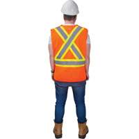 CSA-Compliant High-Visibility Surveyor Vest, High Visibility Orange, Medium, Polyester Trail Hammer and Bolt