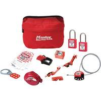 Standard Lockout Kit with Zenex Thermoplastic Locks, Electrical/Valve Kit, 14 Components Trail Hammer and Bolt