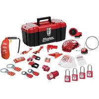 Premier Lockout Kit with Zenex Thermoplastic Locks, Electrical/Valve Kit, 27 Components Trail Hammer and Bolt