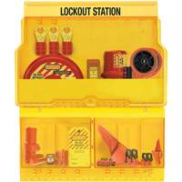 Premier Valve & Electrical Deluxe Lockout Station, None Padlocks, 32 Padlock Capacity, Padlocks Not Included Trail Hammer and Bolt